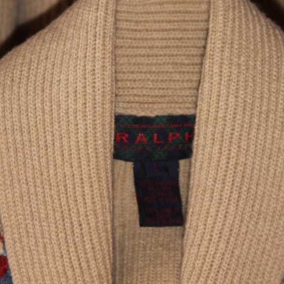 Vintage Ralph Lauren Lambswool Granny Square Cardigan - Picture 5 of 6
